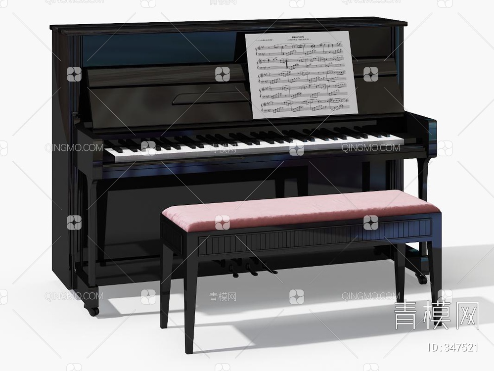 钢琴3D模型下载【ID:347521】