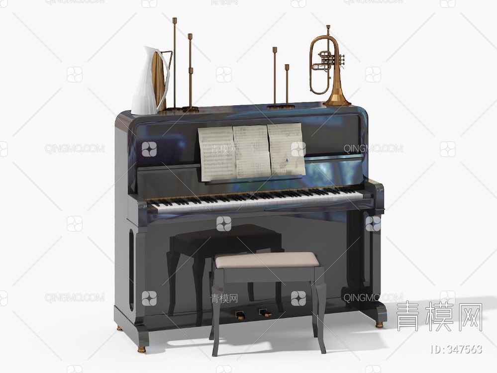 钢琴3D模型下载【ID:347563】