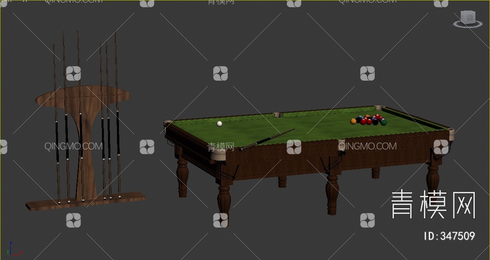 台球桌3D模型下载【ID:347509】