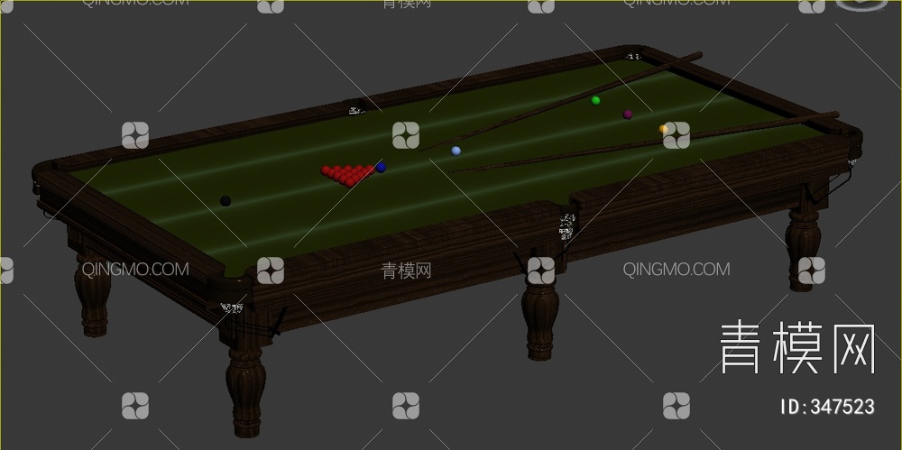 台球桌3D模型下载【ID:347523】