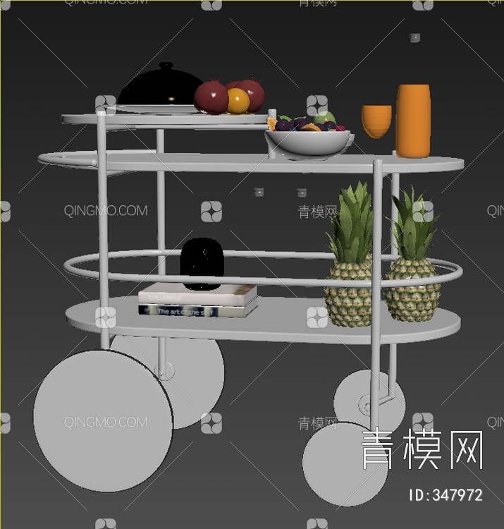  餐边柜 餐车3D模型下载【ID:347972】
