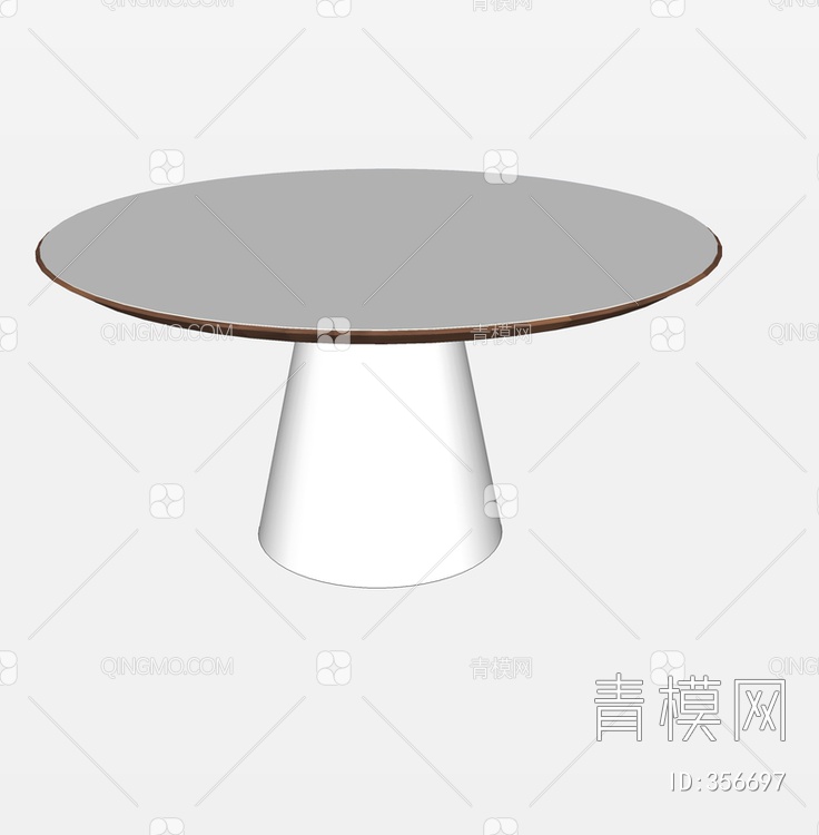 圆形餐桌SU模型下载【ID:356697】