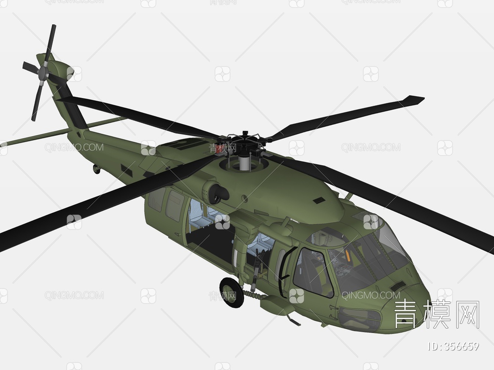 直升机SU模型下载【ID:356659】