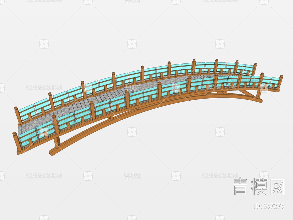 景观拱桥SU模型下载【ID:357275】