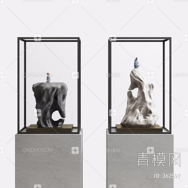 石头雕塑3D模型下载【ID:362597】