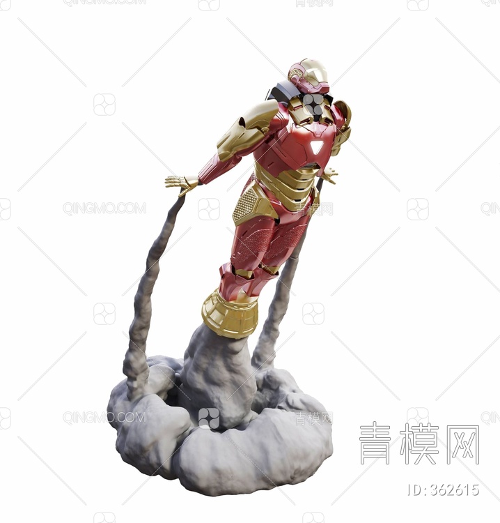 钢铁侠雕塑摆件3D模型下载【ID:362615】