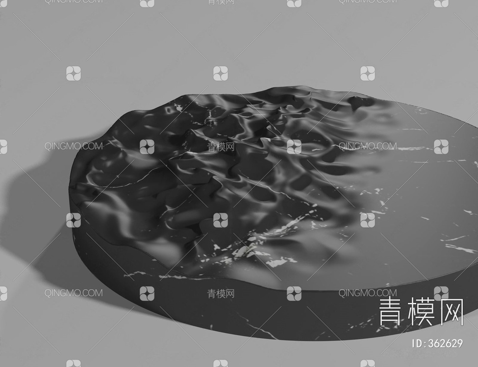 水波纹大型落地摆件3D模型下载【ID:362629】