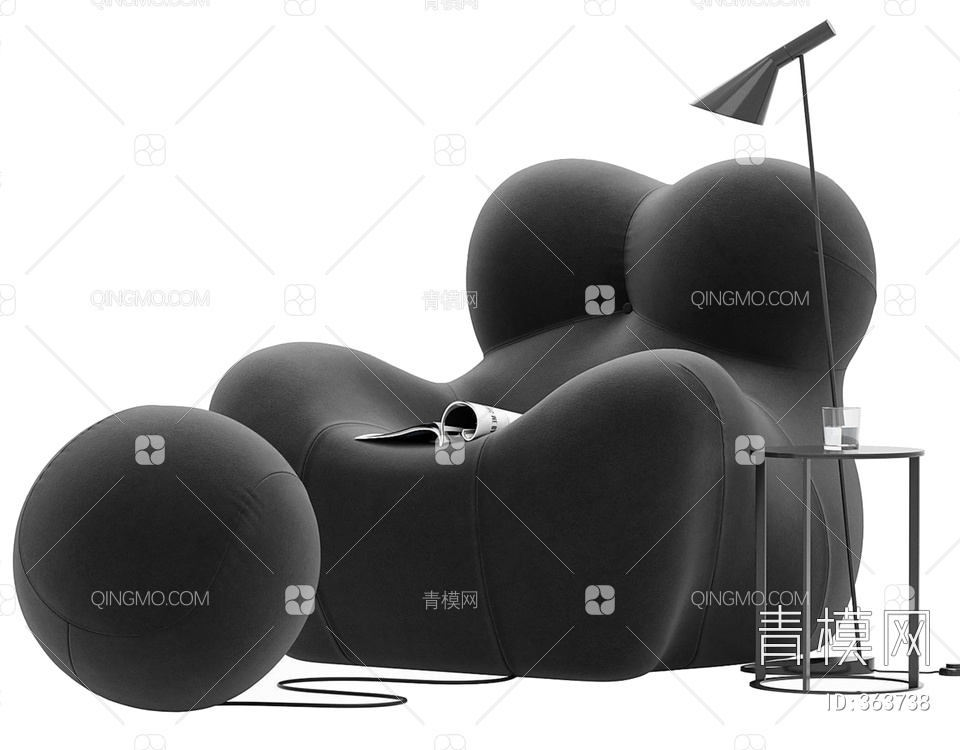 懒人沙发椅3D模型下载【ID:363738】