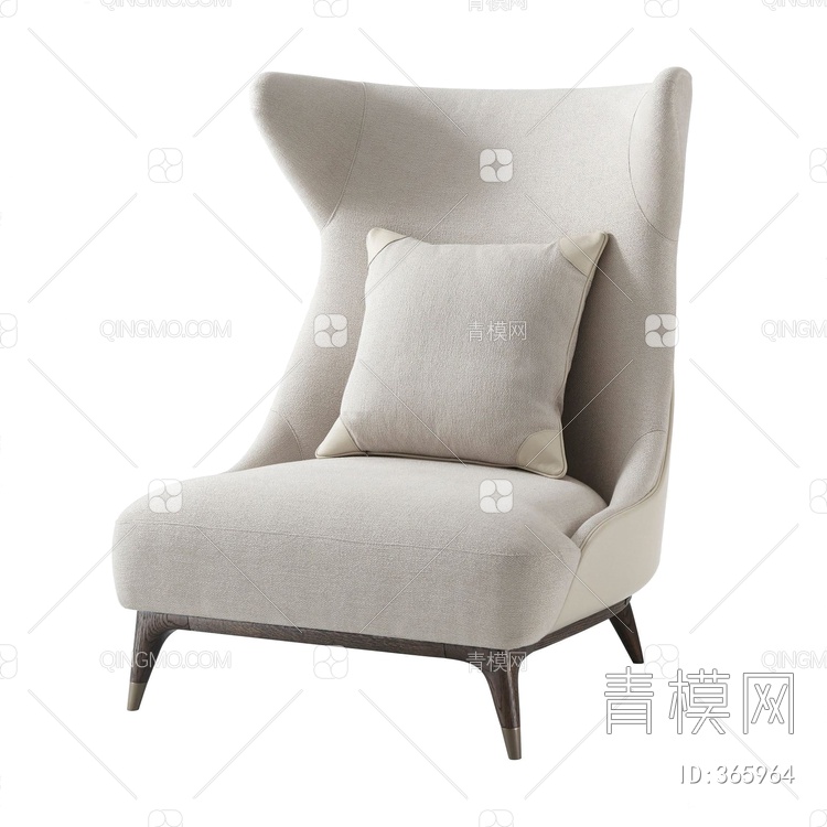 单人沙发3D模型下载【ID:365964】