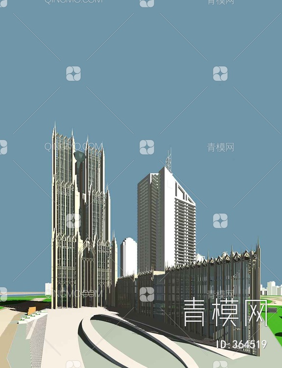 商业办公楼3D模型下载【ID:364519】