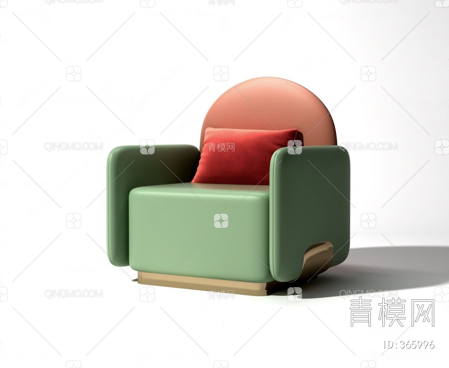 单人沙发3D模型下载【ID:365996】
