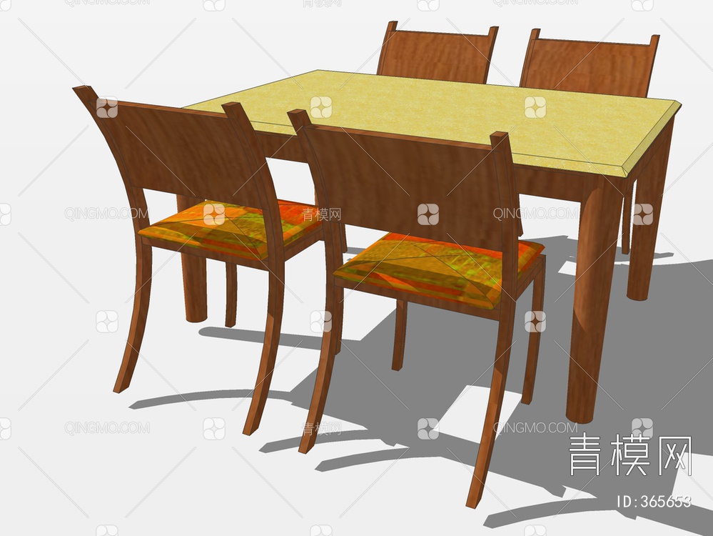 餐桌椅SU模型下载【ID:365653】