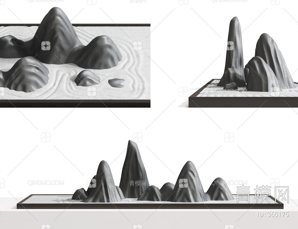 山雕塑3D模型下载【ID:365175】