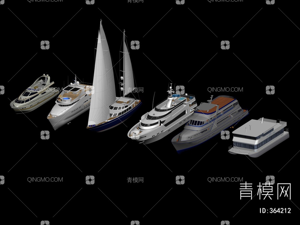 客船游艇客船3D模型下载【ID:364212】