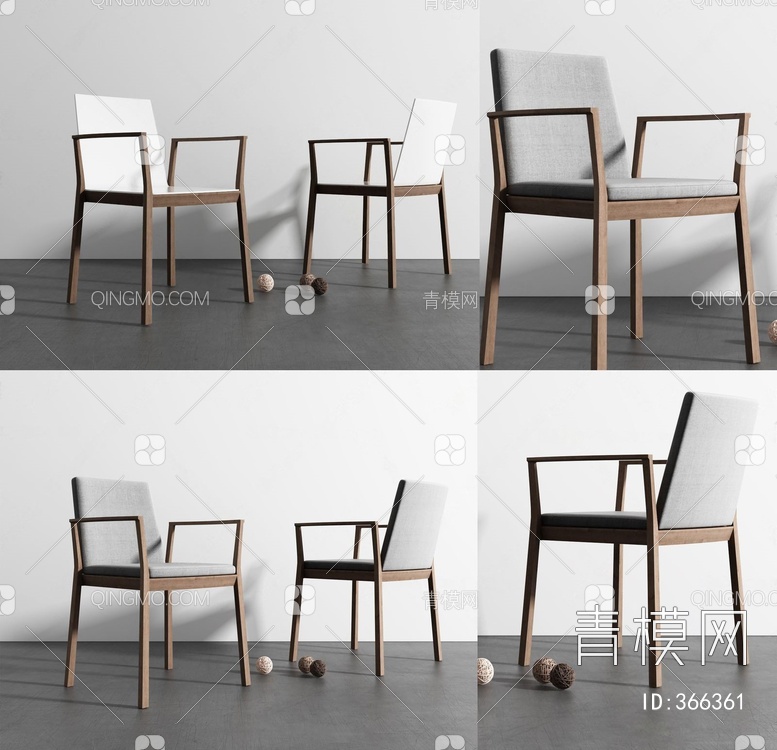 餐椅3D模型下载【ID:366361】