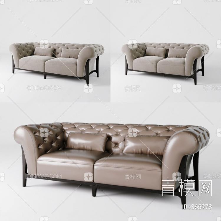 沙发组合3D模型下载【ID:365978】