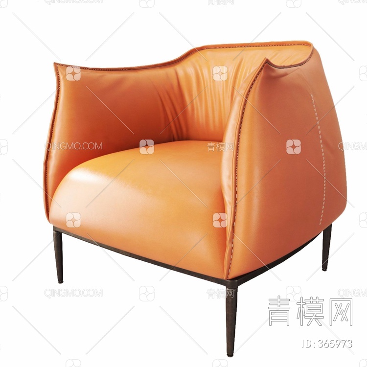 顾全 单人沙发椅3D模型下载【ID:365973】
