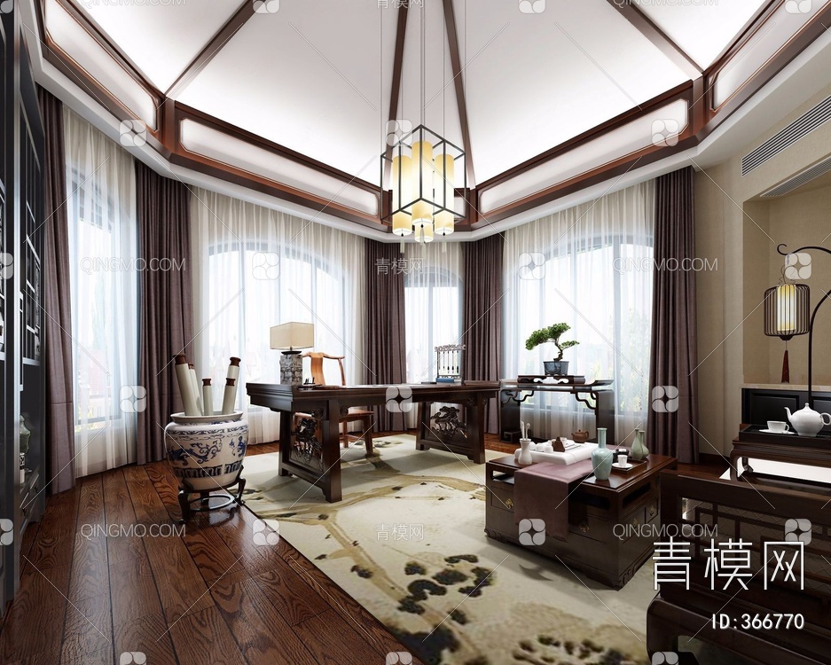 书房3D模型下载【ID:366770】