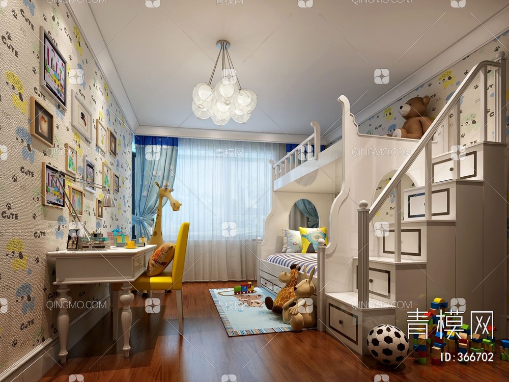 儿童房3D模型下载【ID:366702】