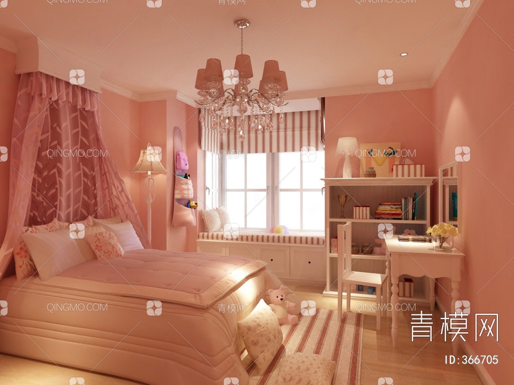 儿童房卧室3D模型下载【ID:366705】