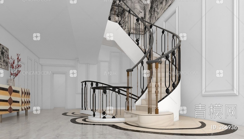 北京赛瑞迪普空间设计 楼梯3D模型下载【ID:366936】