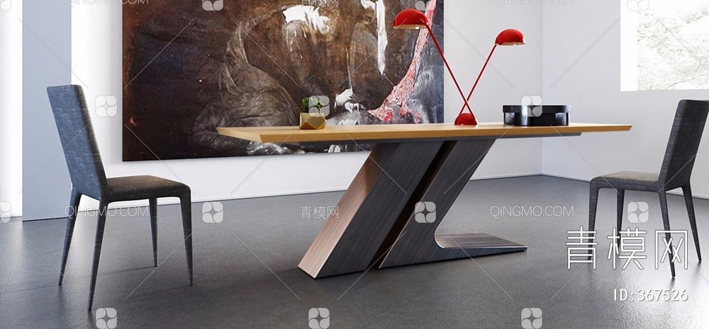 餐桌椅组合3D模型下载【ID:367526】