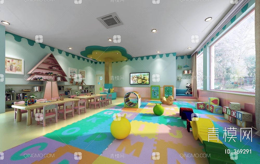 幼儿园教室3D模型下载【ID:369291】