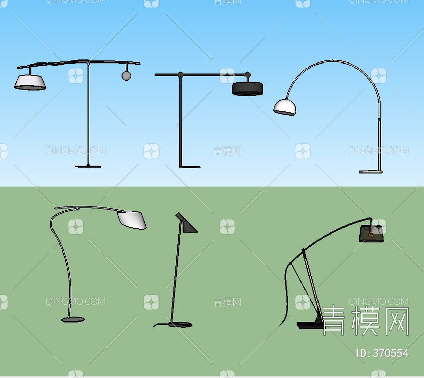 落地灯SU模型下载【ID:370554】