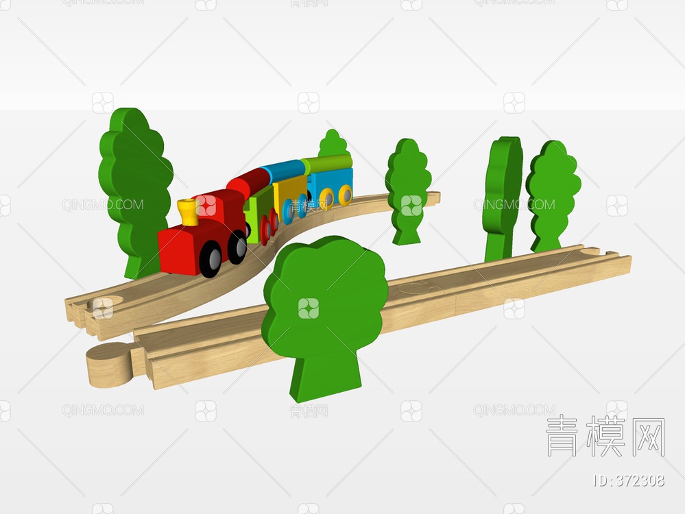 玩具火车SU模型下载【ID:372308】