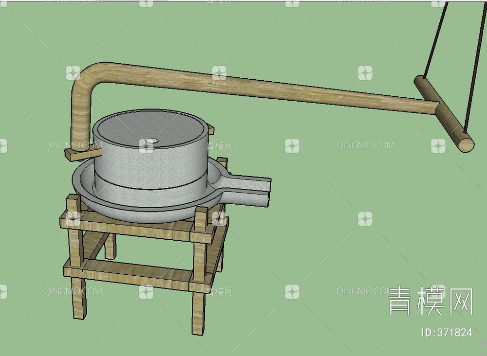 石磨SU模型下载【ID:371824】