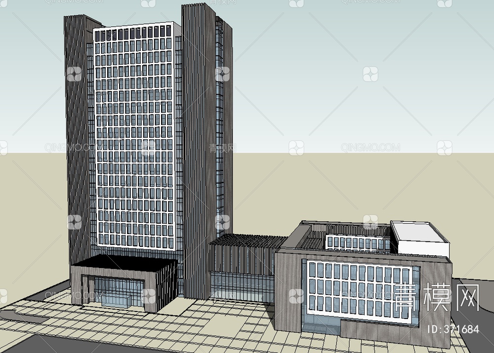 办公楼SU模型下载【ID:371684】