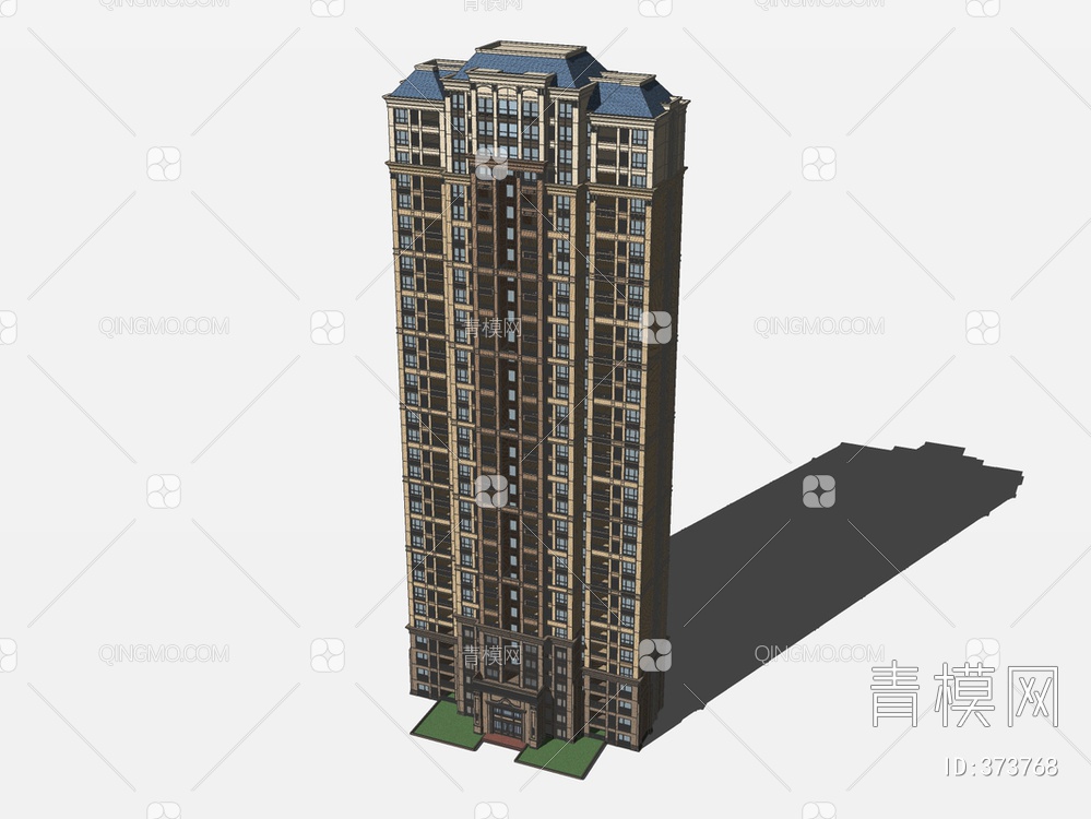 高层建筑SU模型下载【ID:373768】