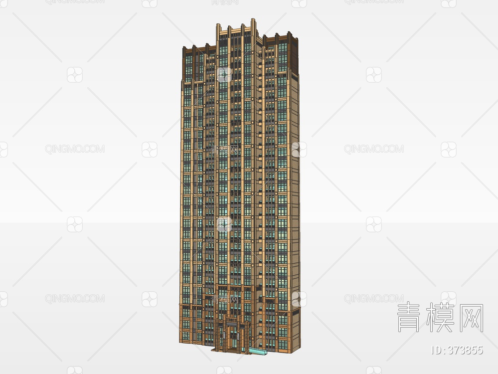 高层建筑SU模型下载【ID:373855】