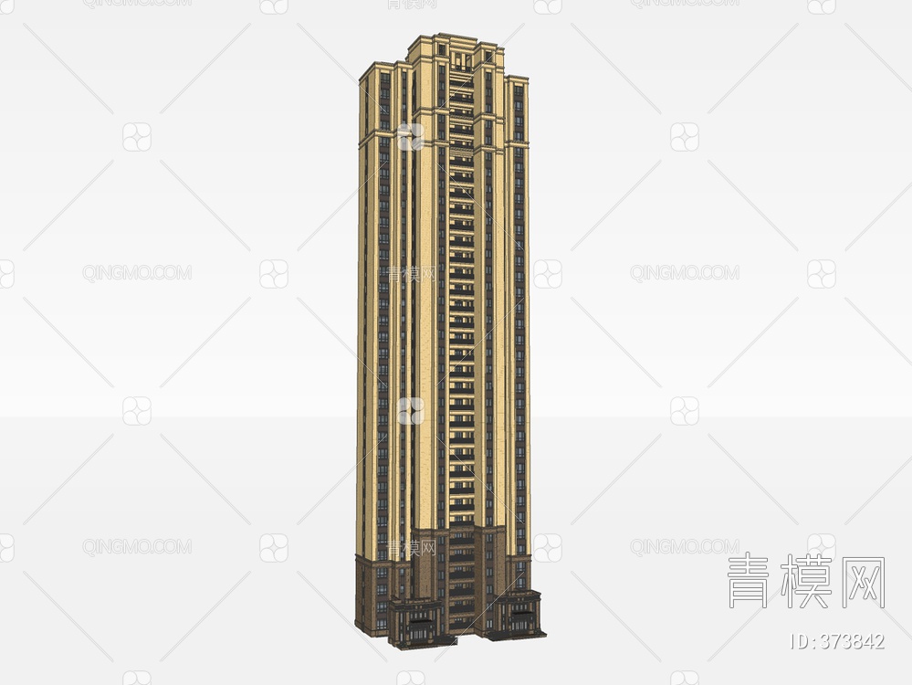 高层建筑SU模型下载【ID:373842】