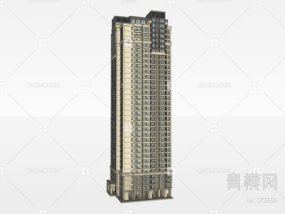 高层建筑SU模型下载【ID:373860】