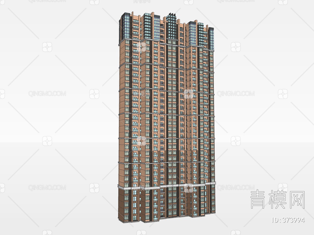 高层建筑SU模型下载【ID:373994】