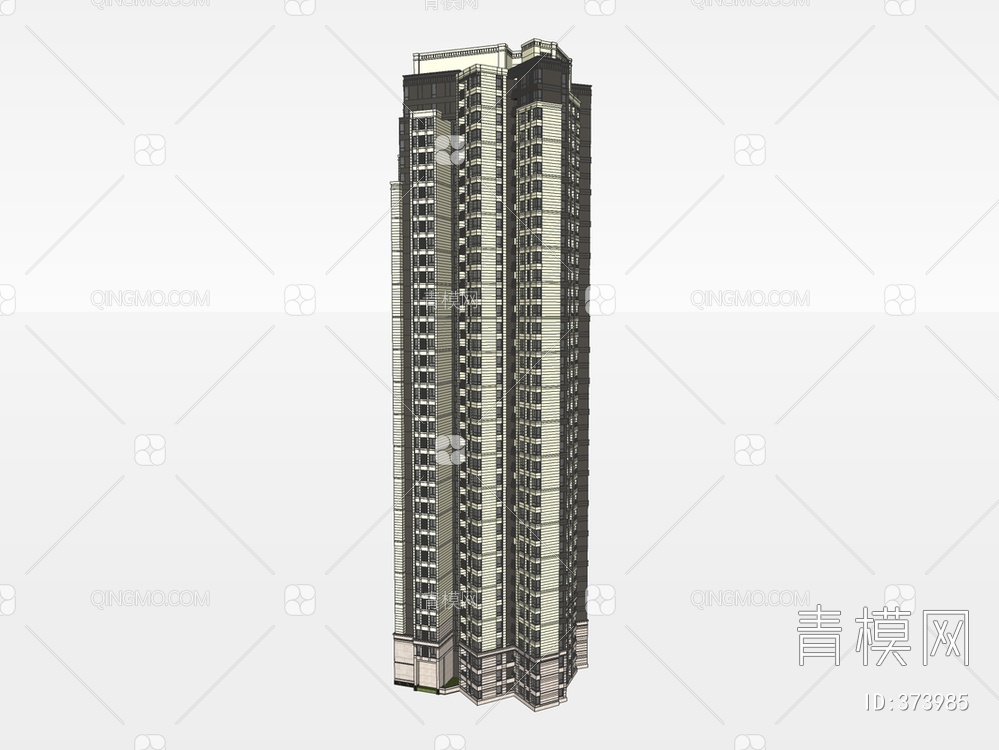 高层建筑SU模型下载【ID:373985】
