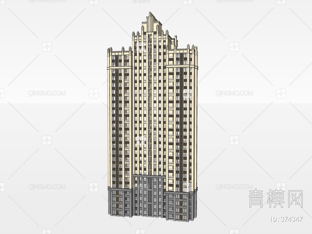 高层建筑SU模型下载【ID:374347】