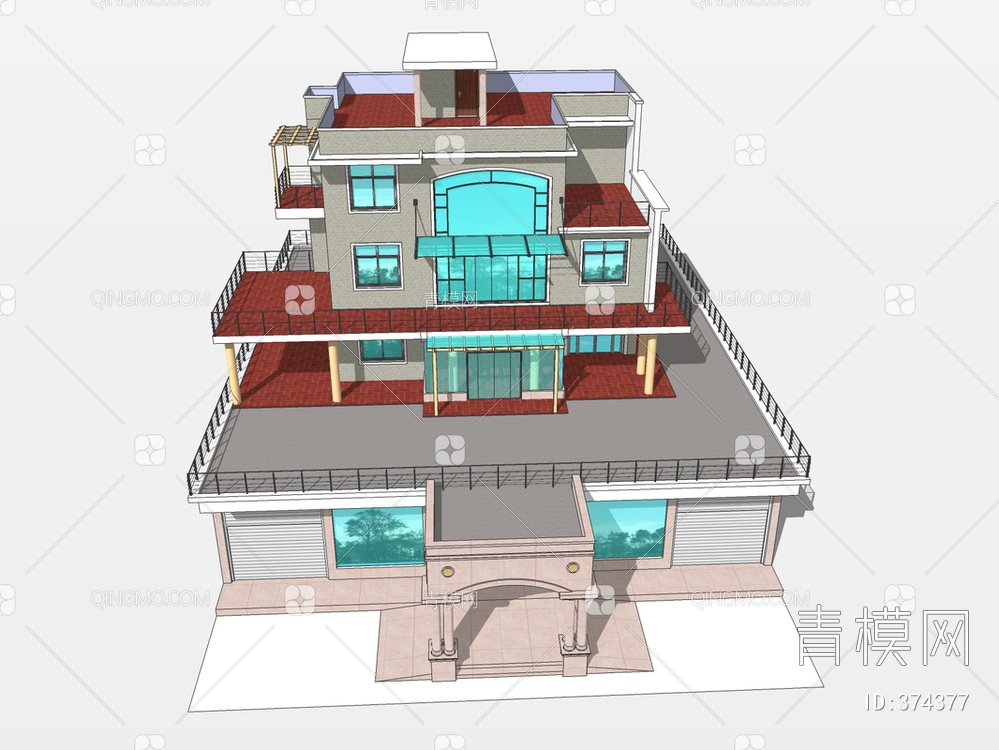 别墅SU模型下载【ID:374377】