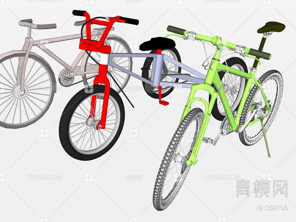 自行车SU模型下载【ID:358106】
