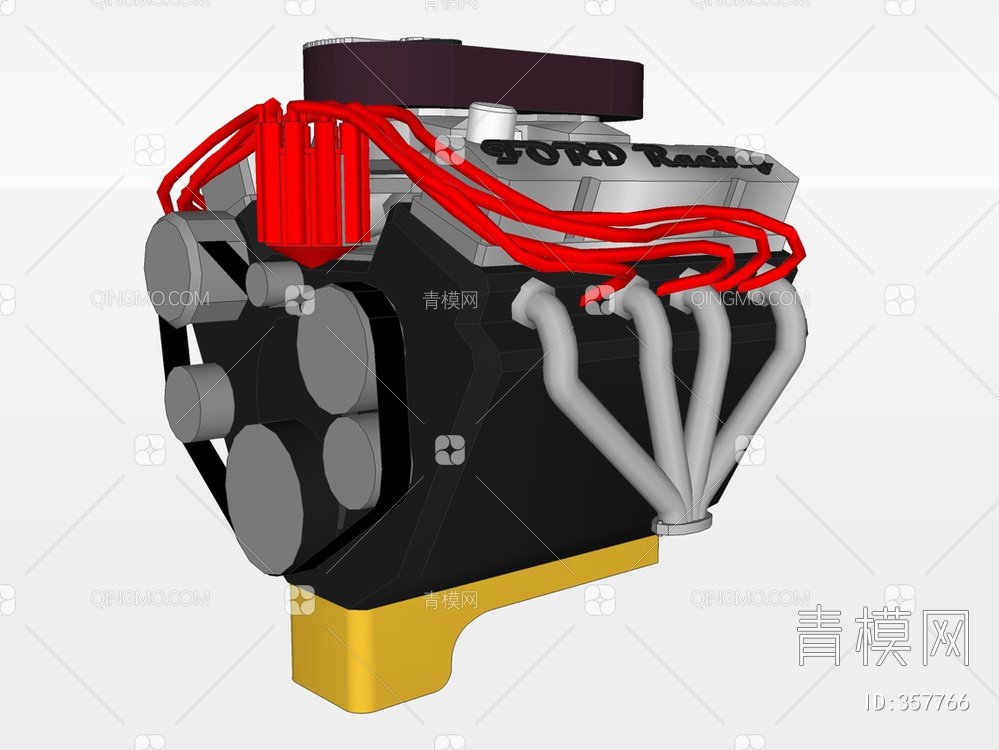 交通工具火车摩托及福特发动机SU模型下载【ID:357766】