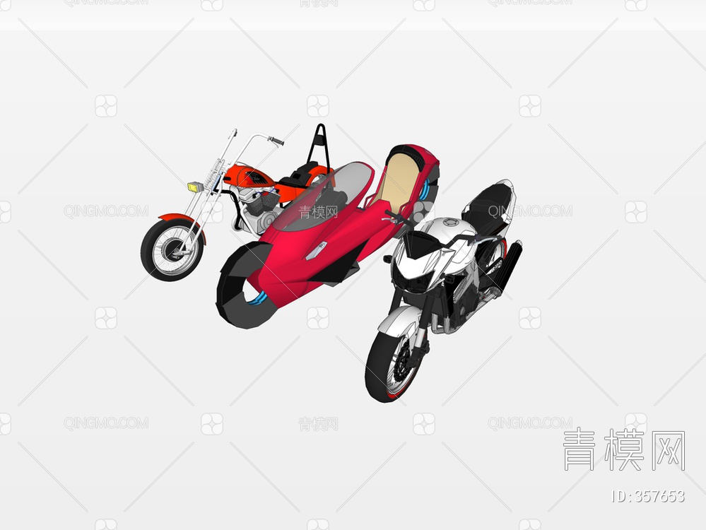 摩托车SU模型下载【ID:357653】