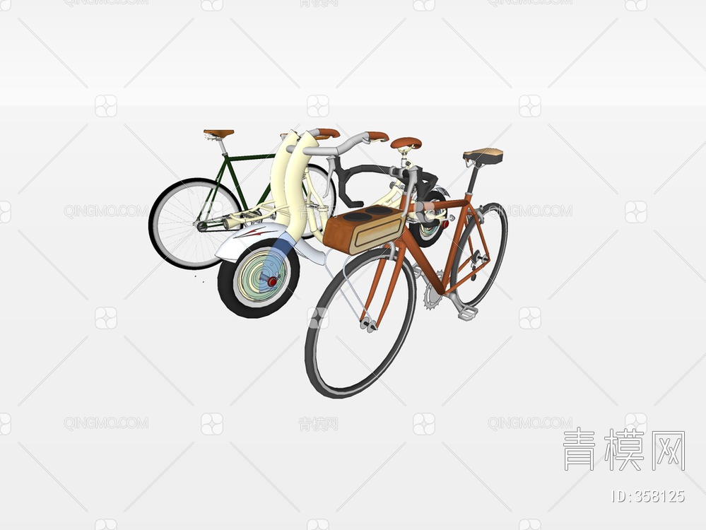 自行车SU模型下载【ID:358125】