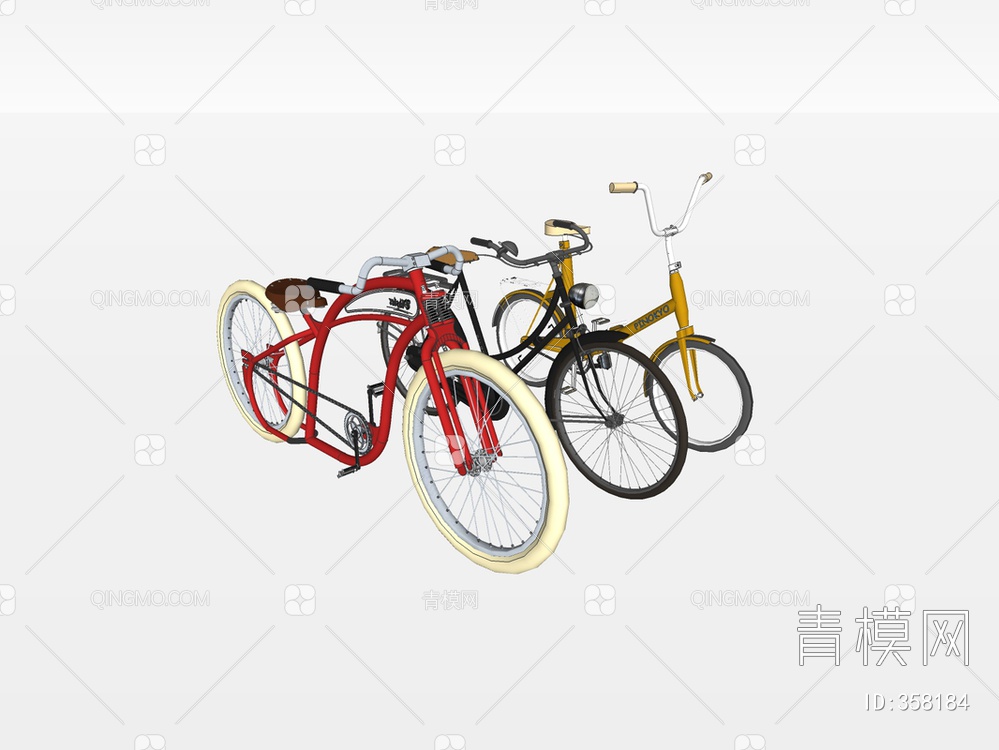 自行车SU模型下载【ID:358184】