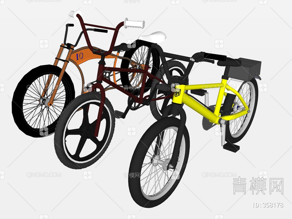 自行车SU模型下载【ID:358178】