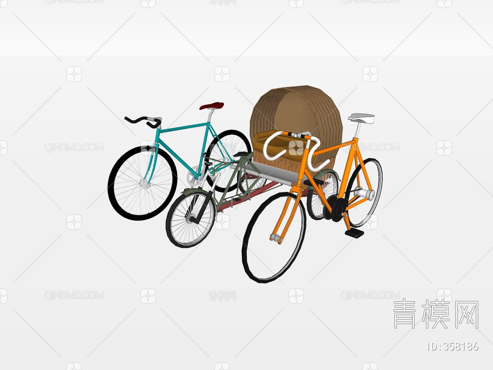 自行车SU模型下载【ID:358186】