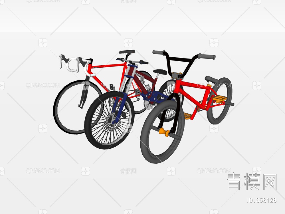 自行车SU模型下载【ID:358128】