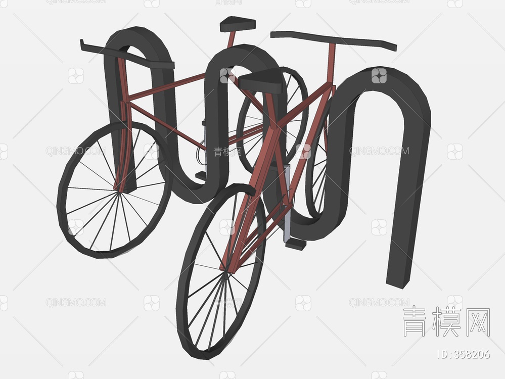 自行车架SU模型下载【ID:358206】
