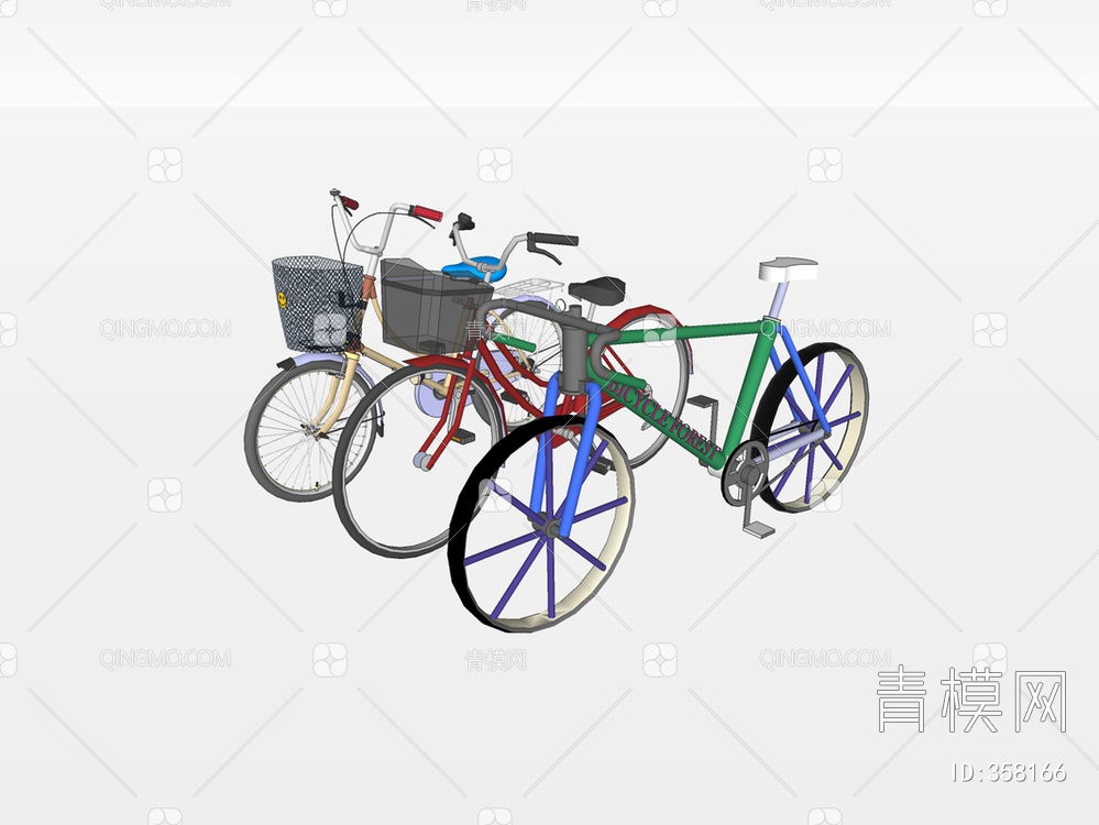自行车SU模型下载【ID:358166】
