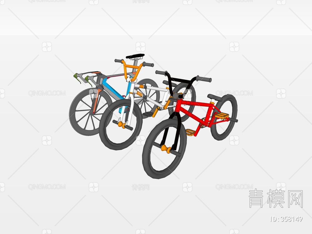 自行车SU模型下载【ID:358149】